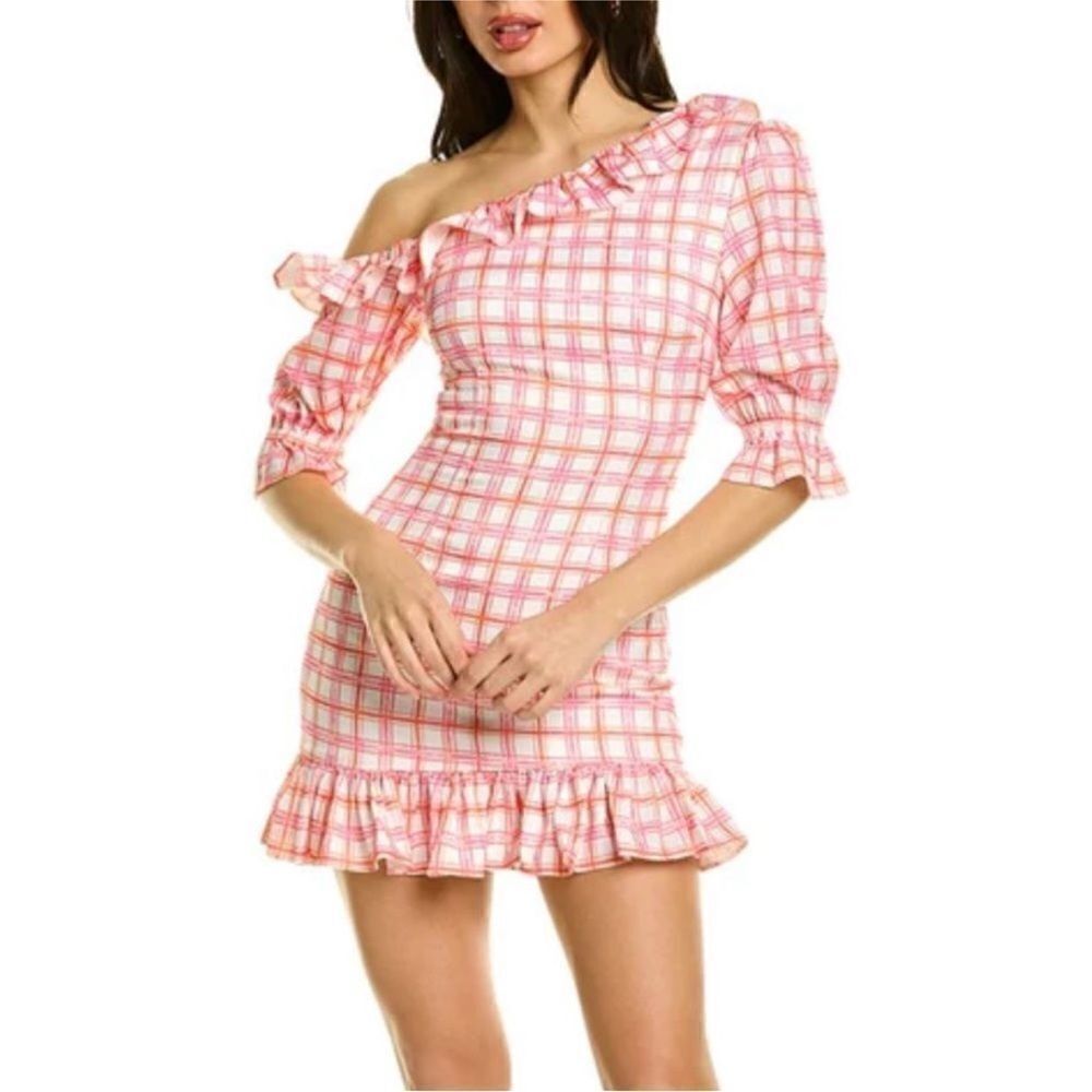Atoir Pink Plaid Esmeray Ruffle Mini Dress | Size S